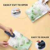 2-in-1 Sealer & Cutter | Portable Rechargeable Food Packet Sealer for Kitchen & Travel