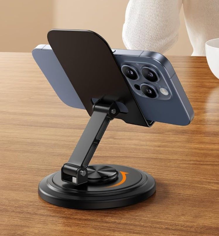 Rotating Foldable Mobile Stand – Height & Angle Adjustable Phone Holder for Desk (1 Pc)