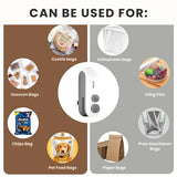2-in-1 Sealer & Cutter | Portable Rechargeable Food Packet Sealer for Kitchen & Travel