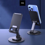Rotating Foldable Mobile Stand – Height & Angle Adjustable Phone Holder for Desk (1 Pc)